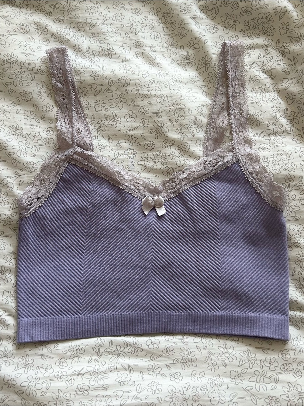 Urban Outfitters Lavender Lace-Trim Bralette